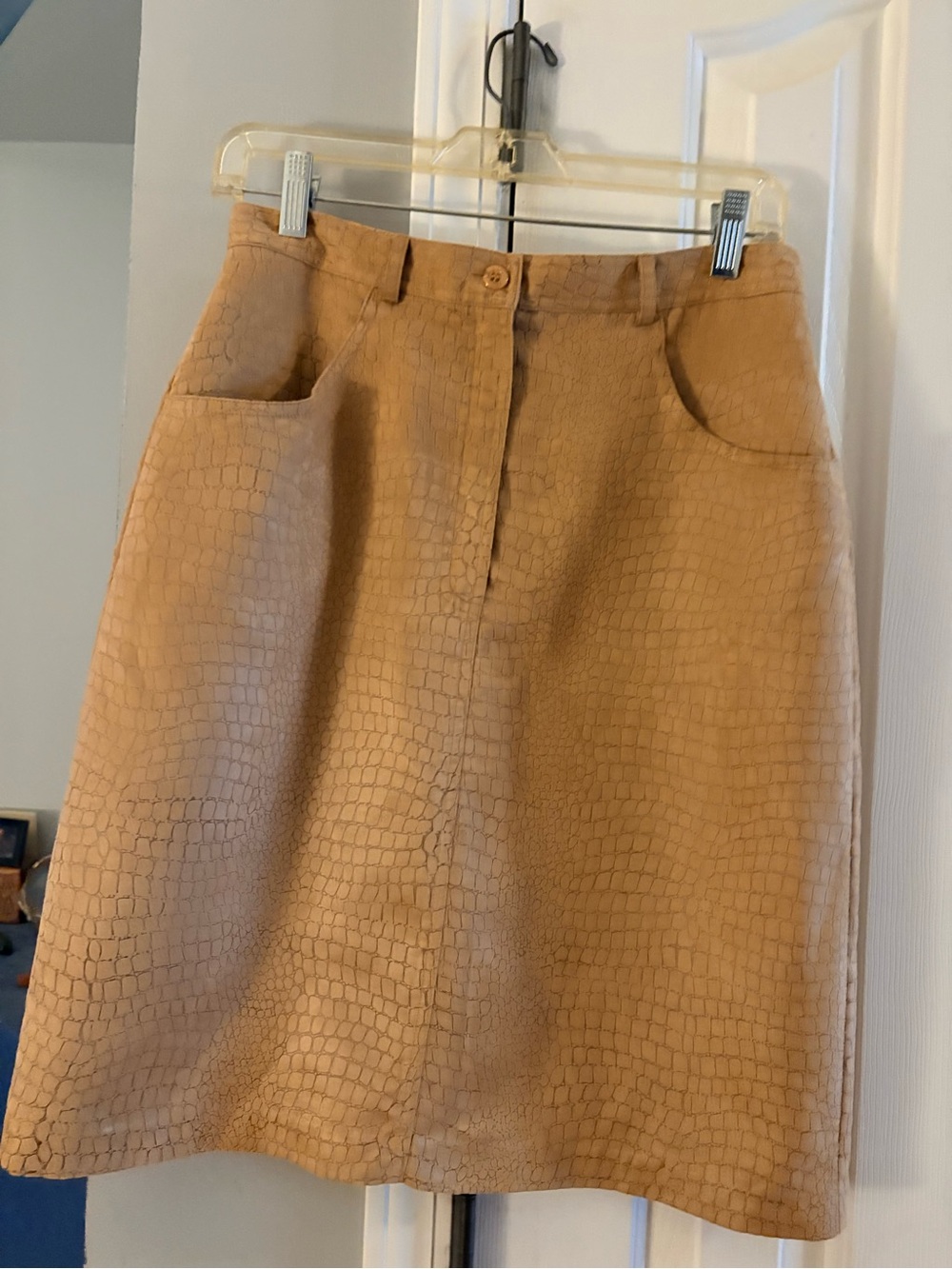 Sag Harbor Tan Textured A-Line Skirt